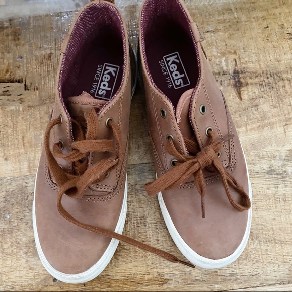 Keds Shoes Keds Brown Leather Lace Up Sneakers Poshmark